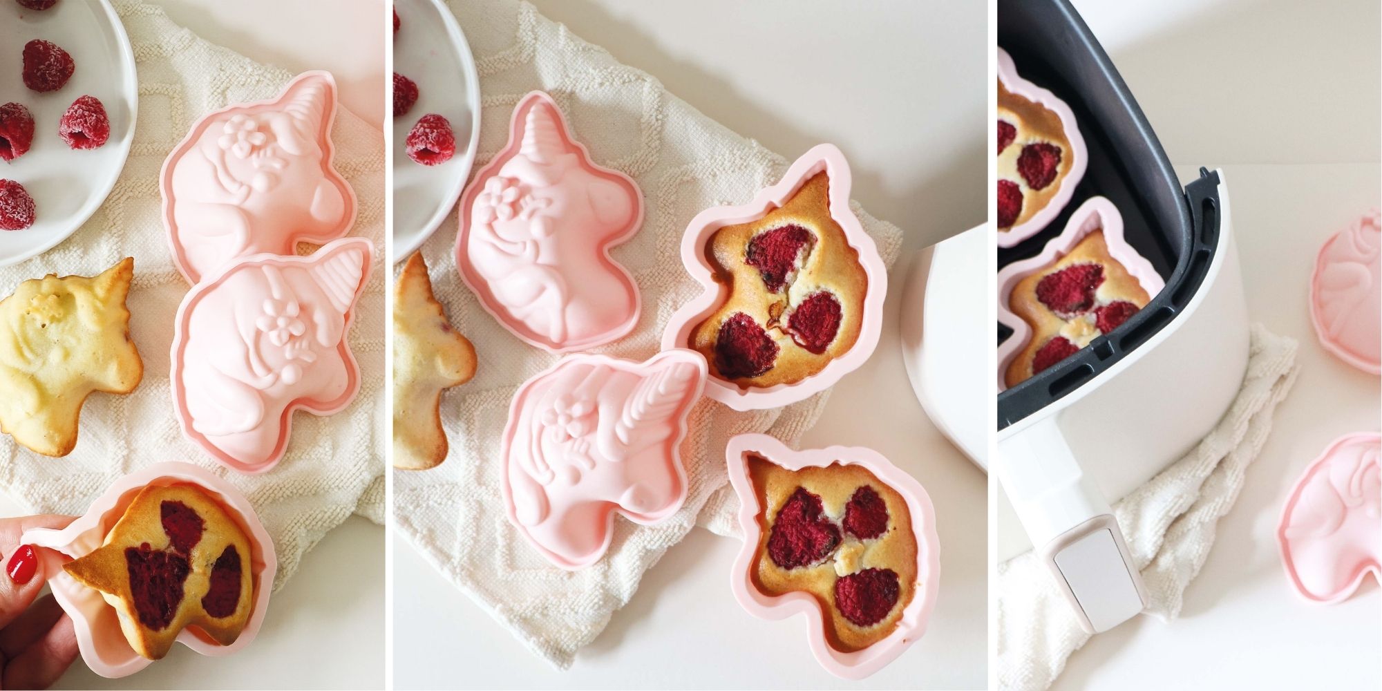 Financiers licorne à la framboise au Air Fyer - ScrapCooking